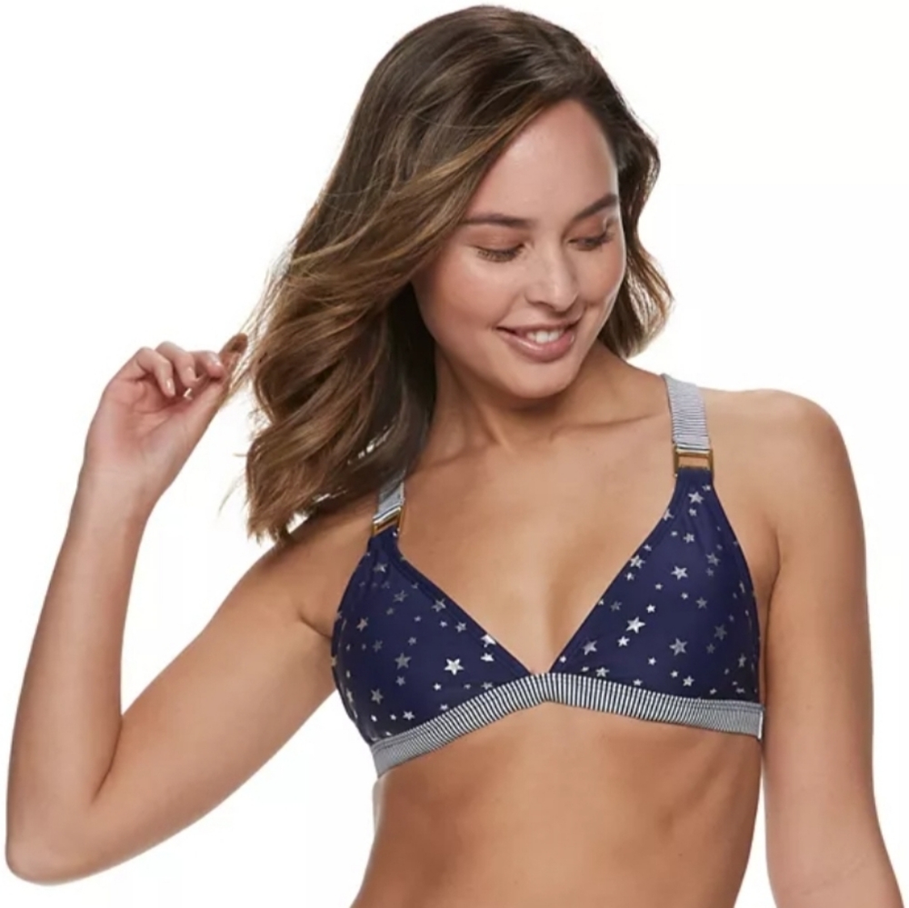Star Racerback Triangle Bikini Top
